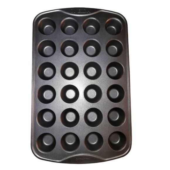 Oneida Commercial 24ct Nonstick Mini Cup Muffin Cupcake Pan Bakeware Baking - Picture 1 of 2